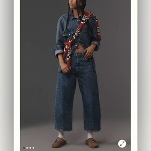 Pilcro Blue Wide Leg Jeans